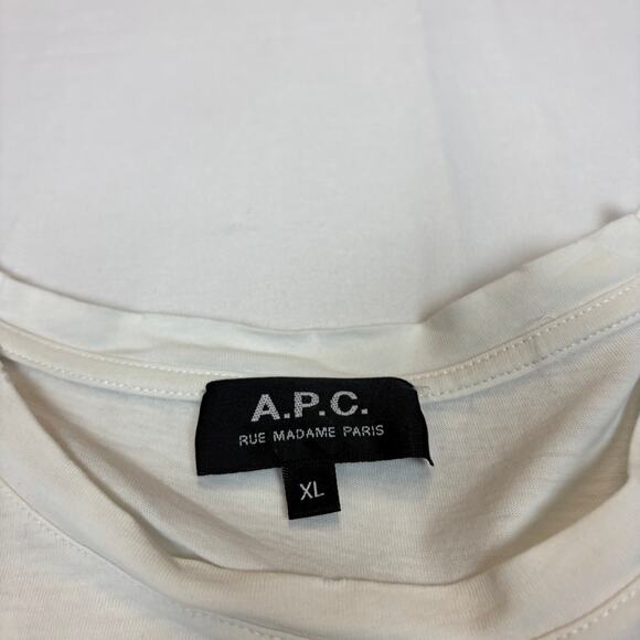 A.P.C Rue Madame Paris USA Short Sleeve T Shirt Women's XL Minimalist - Picture 6 of 12